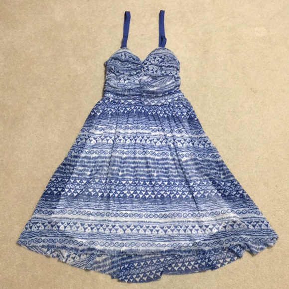 Free People Blue/White High Low Dress - Picture 2 of 6